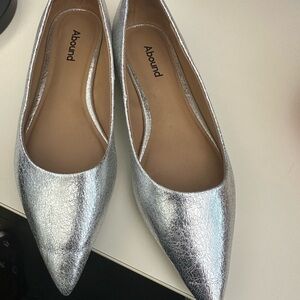 Metallic silver flats